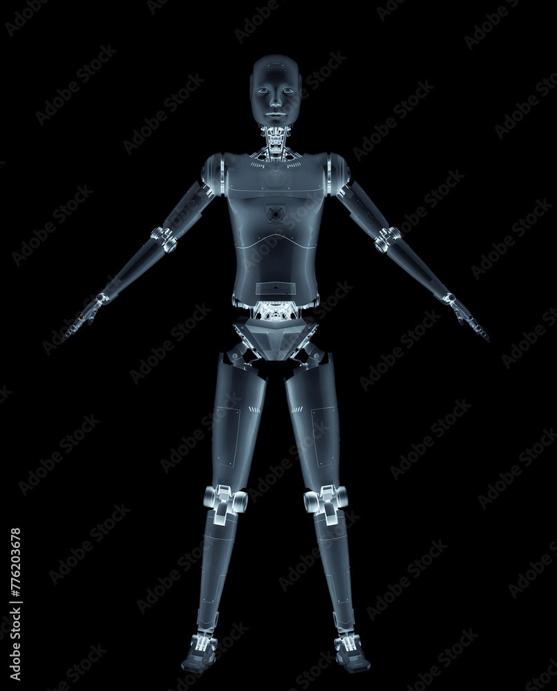 female cyborg in a pose