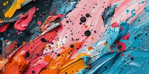 Close Up of Paint Splatter on Wall
