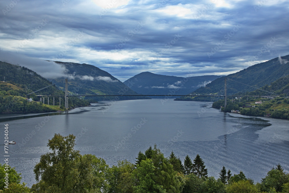 Road bridge Osteroybrua in Norway, Europe
