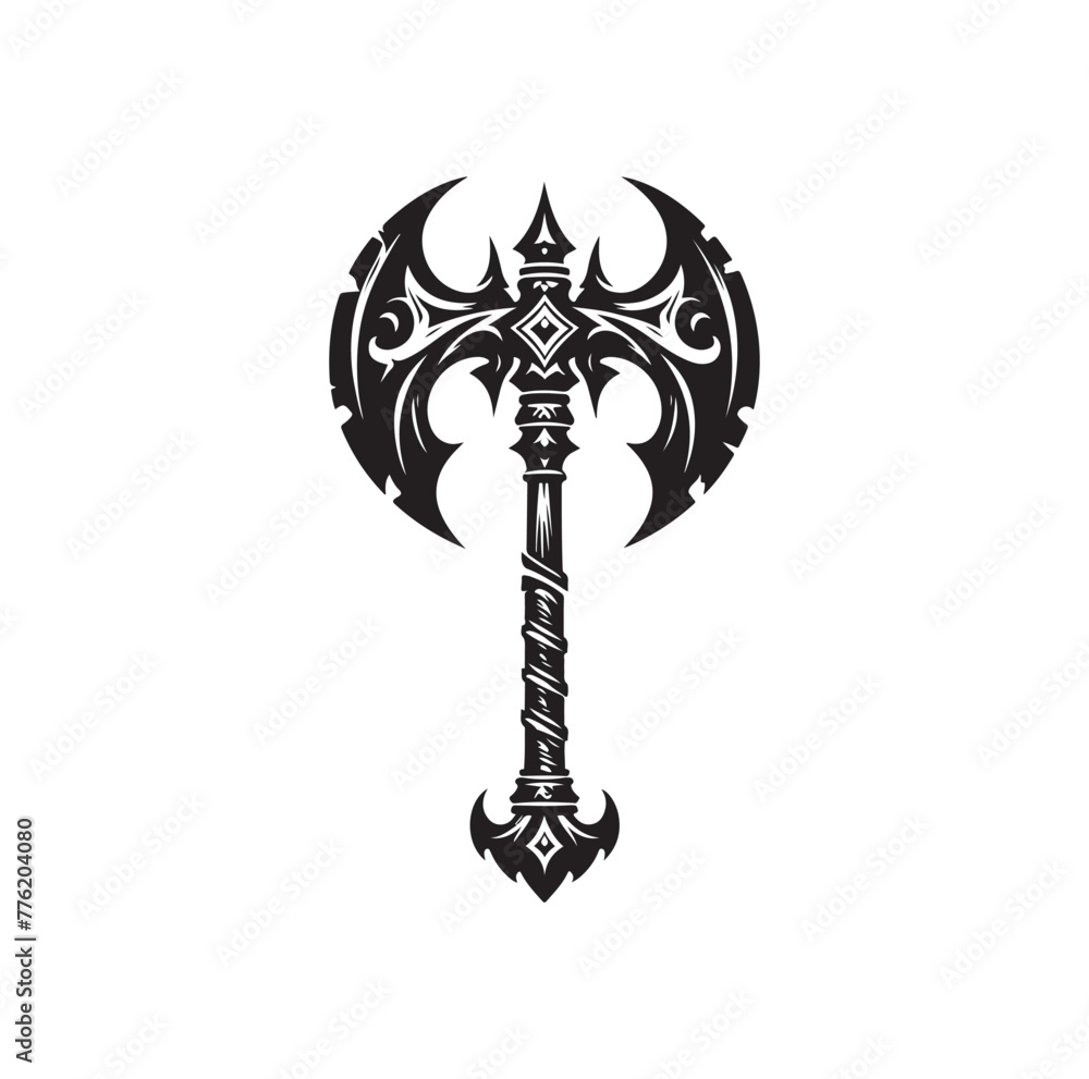 fantasy weapon axe vector illustration. viking tools fantasy weapon axe vector illustration. viking tools