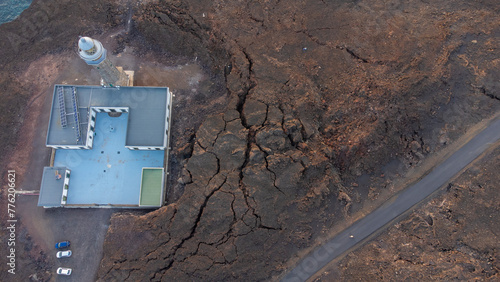 Orchilla lighthouse on the island of El Hierro from the air photo