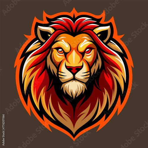 Lion mascot logo icon element vector graphic sign symbol clipart vector illustration