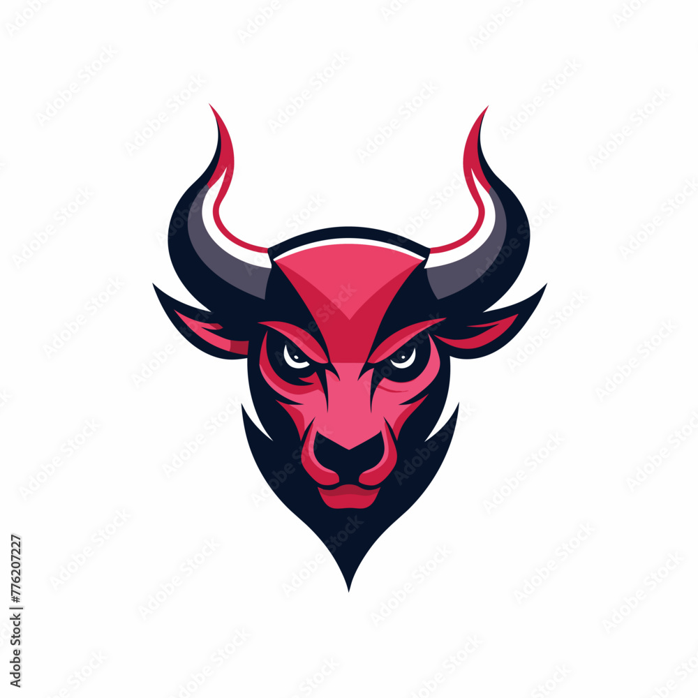 Minimalist Bull mascot logo icon element vector graphic sign symbol clipart vector illustration Minimalist Bull mascot logo icon element vector graphic sign symbol clipart vector illustration