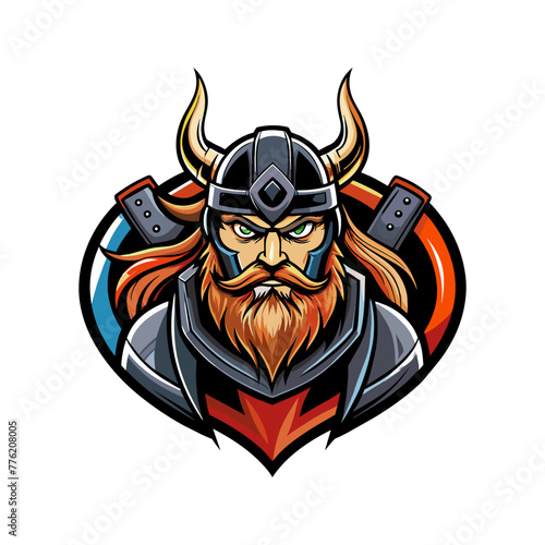 Viking gaming mascot logo icon element vector graphic sign symbol clipart vector illustration