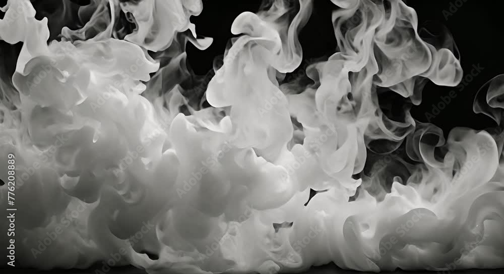 Witness the captivating dance of black and white fluid smoke, swirling and intertwining in mesmerizing movements. Witness the captivating dance of black and white fluid smoke, swirling and intertwining in mesmerizing movements.