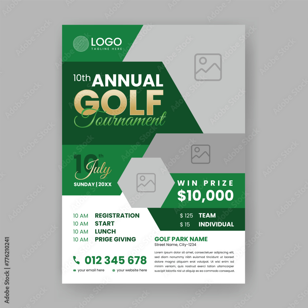 Golf Event Flyer Template. Professional Golf Tournament Flyer with Abstract Shapes Suitable for Course, Poster, Banner, Ad, Brochure, Invite, etc. Golf Event Flyer Template. Professional Golf Tournament Flyer with Abstract Shapes Suitable for Course, Poster, Banner, Ad, Brochure, Invite, etc.