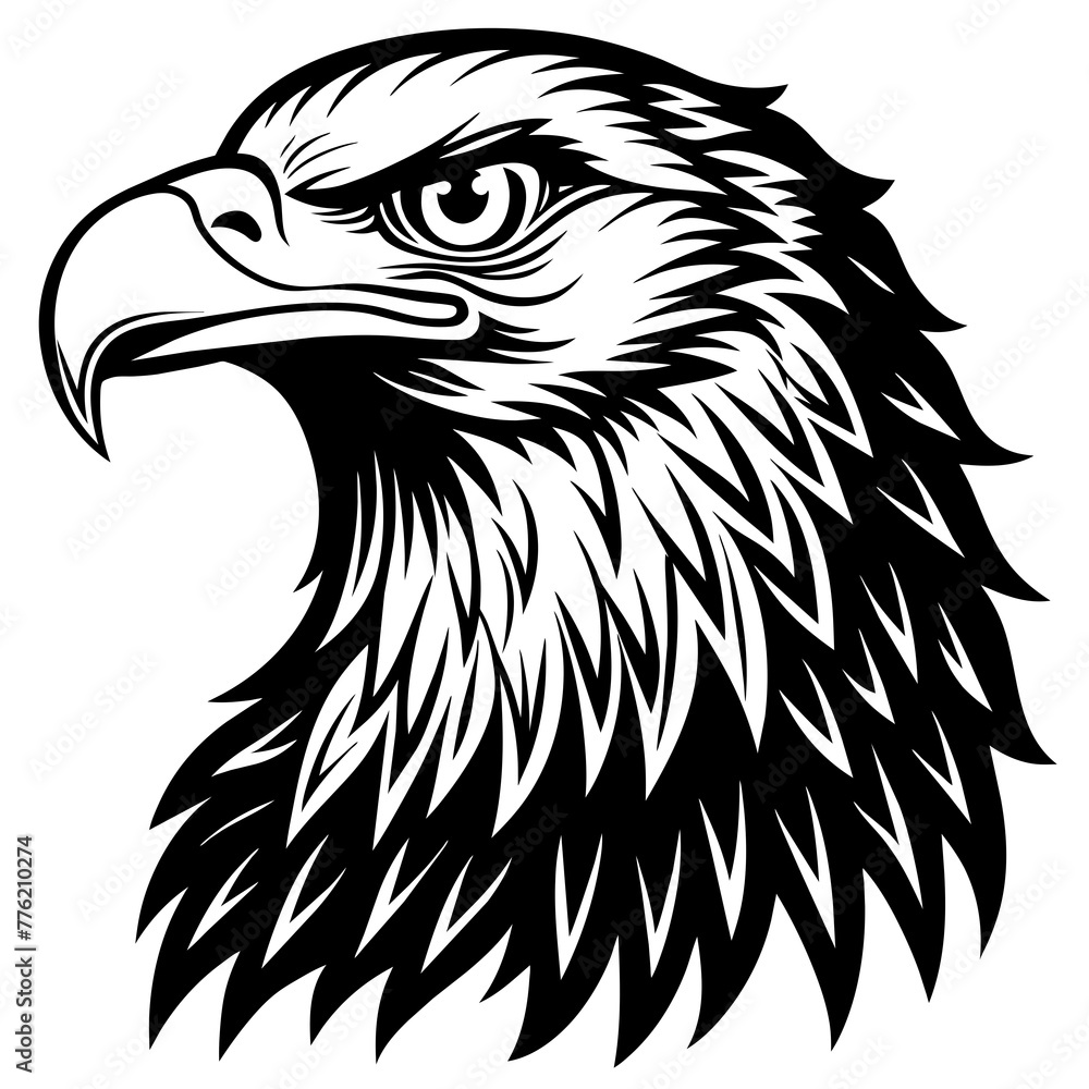 Fototapeta premium eagle silhouette vector illustration svg file 