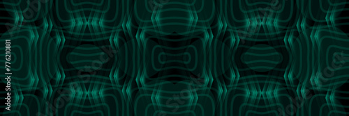 abstract magical technical futuristic background with geometric elements, dark atmosphere, geometric technology design in black and dark green, dark wallpaper, seamless geometric pattern in 3d