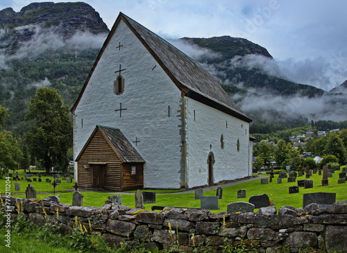 Church in Kinsarvik in Norway, Europe
