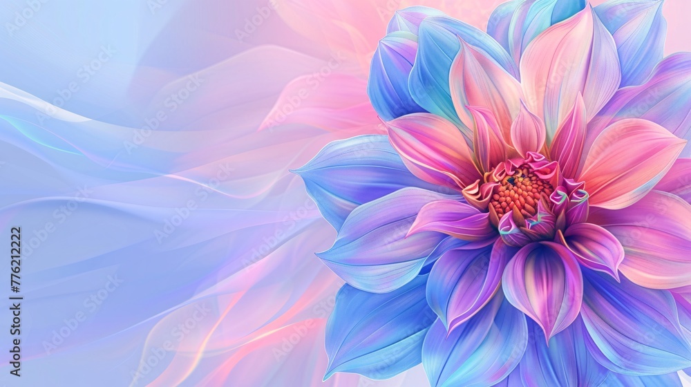 Obraz premium A beautiful flower on background, a colorful decoration. Bright and blooming, it's an amazing natural sight.