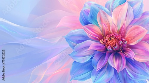 A beautiful flower on background, a colorful decoration. Bright and blooming, it's an amazing natural sight. © IgitPro