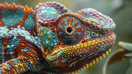 Mesmerizing Colorchanging Chameleon A Captivating Display of Natures Intricate Patterns