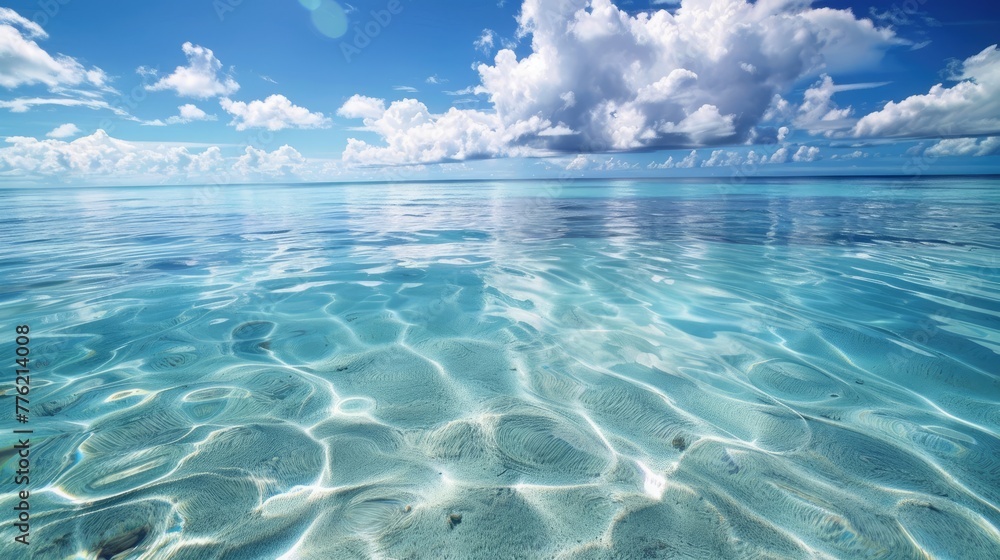 A pure crystal-clear water surface - obrazy, fototapety, plakaty 