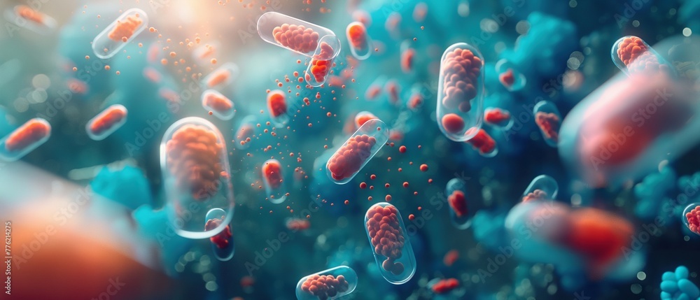 Close-up of mitochondria with a 3D rendering that showcases the powerhouses of the cell, hinting at advanced medical and scientific visualization Close-up of mitochondria with a 3D rendering that showcases the powerhouses of the cell, hinting at advanced medical and scientific visualization