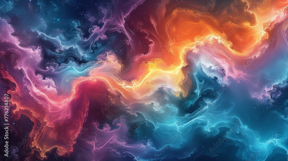 Eternal nebula of liquid colors 