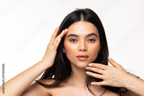 Wallpaper Mural Beautiful woman female skin care healthy hair and skin close up Torontodigital.ca