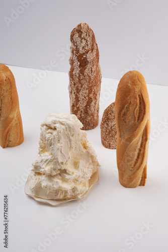 whipped mountain of butter and baguette