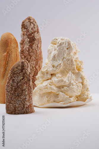 whipped mountain of butter and baguette