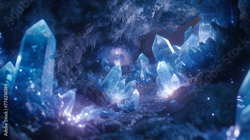 Explore a crystalline cave