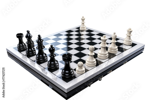 Duality of Strategy  Black and White Chess Battle.