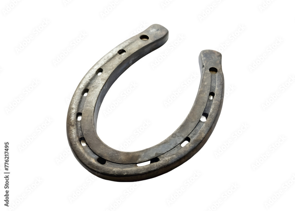 iron horseshoe as a symbol of good luck on isolation iron horseshoe as a symbol of good luck on isolation