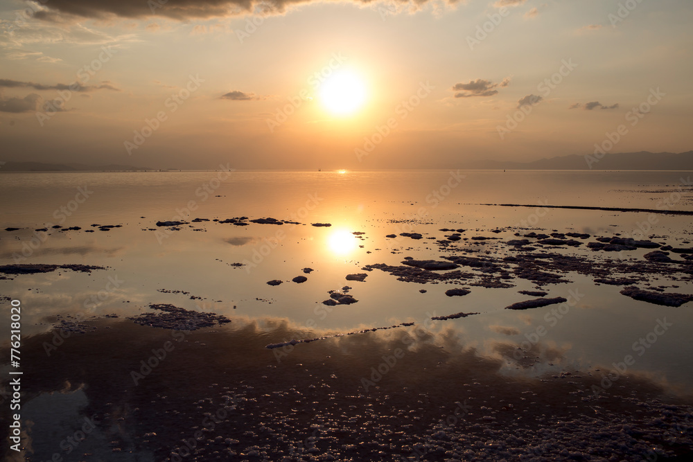Sunset Over The Lake Urmia Dead Lake Landscape Lake Urmia Sunset Sunset Over The Lake Urmia Dead Lake Landscape Lake Urmia Sunset
