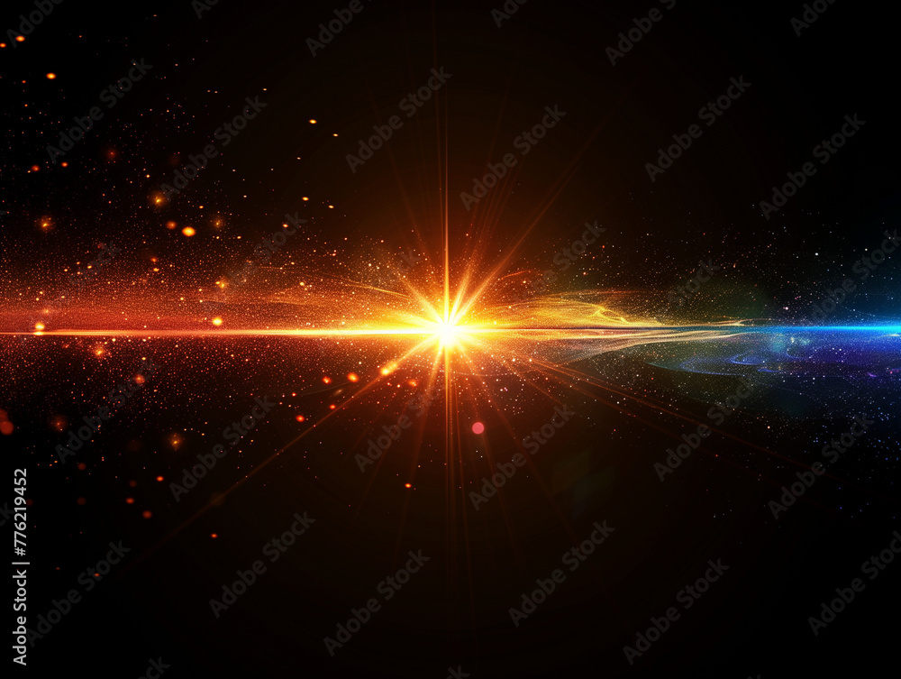 Obraz premium Cosmic Radiance: Abstract Sunburst Splendor
