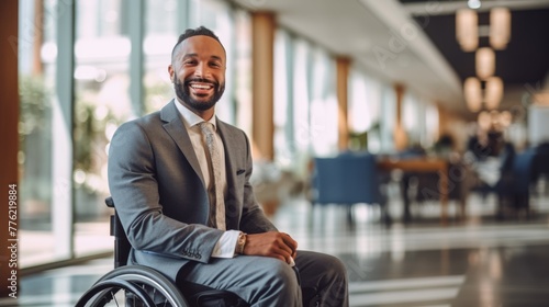 Confident Professional in Wheelchair