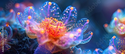 Bioluminescent Dinoflagellate Bloom A Radiant Underwater Spectacle © Sittichok