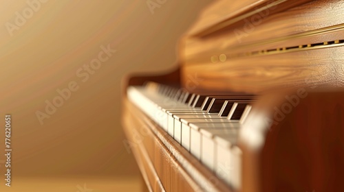 Close up view of piano generative ai
