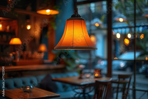 Electric lamp in a restaurant © biswajit