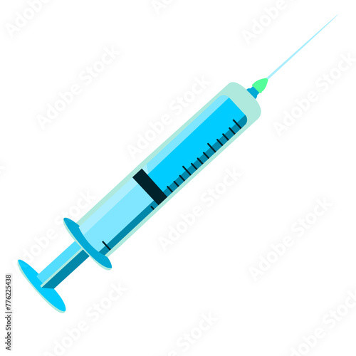Injection isolated on white background. Injection Needle vector illustration.
