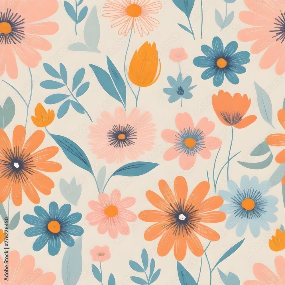 Blooming bliss Floral fantasies Textile pattern