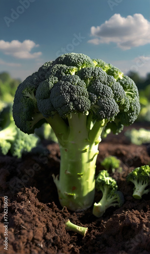 Wallpaper Mural broccoli on the bed, in the garden Torontodigital.ca