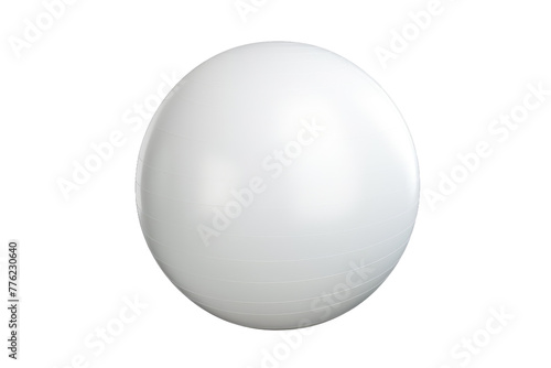 Ethereal Elegance: Majestic White Balloon Floating in Pure White Space.