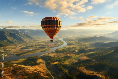 minimalistic design Hot Air Balloon Ride Over Beautiful Napa Valley, California, United States Banner
