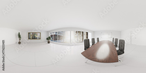 Panoramic view of a conference room 360 panorama vr environment map