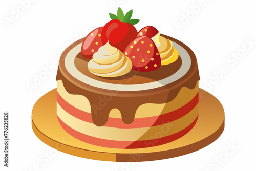 Delicious dessert vector art illustration