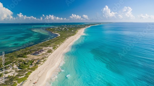 Grace Bay Beach - Turks and Caicos Islands generative ai © ThisDesign