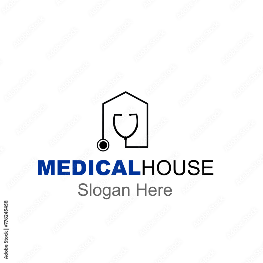 medical house logo design template medical house logo design template