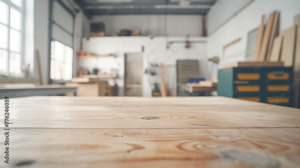 custom made wallpaper toronto digitalCloseup of an empty wooden table in a carpentry workshop with a blurred background of shelves tools and a large window