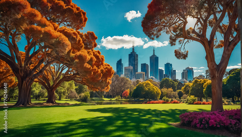 Kings Domain Parks to Melbourne warm