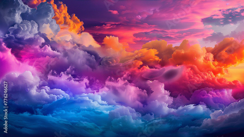 Explore the mesmerizing world of colors converging into a splendid gradient, their brilliance and intensity captured with stunning realism in high-definition.