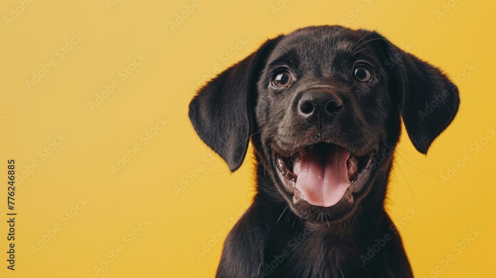 Happy cute dog smiling generative ai Happy cute dog smiling generative ai