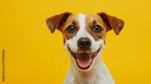 Happy cute dog smiling generative ai