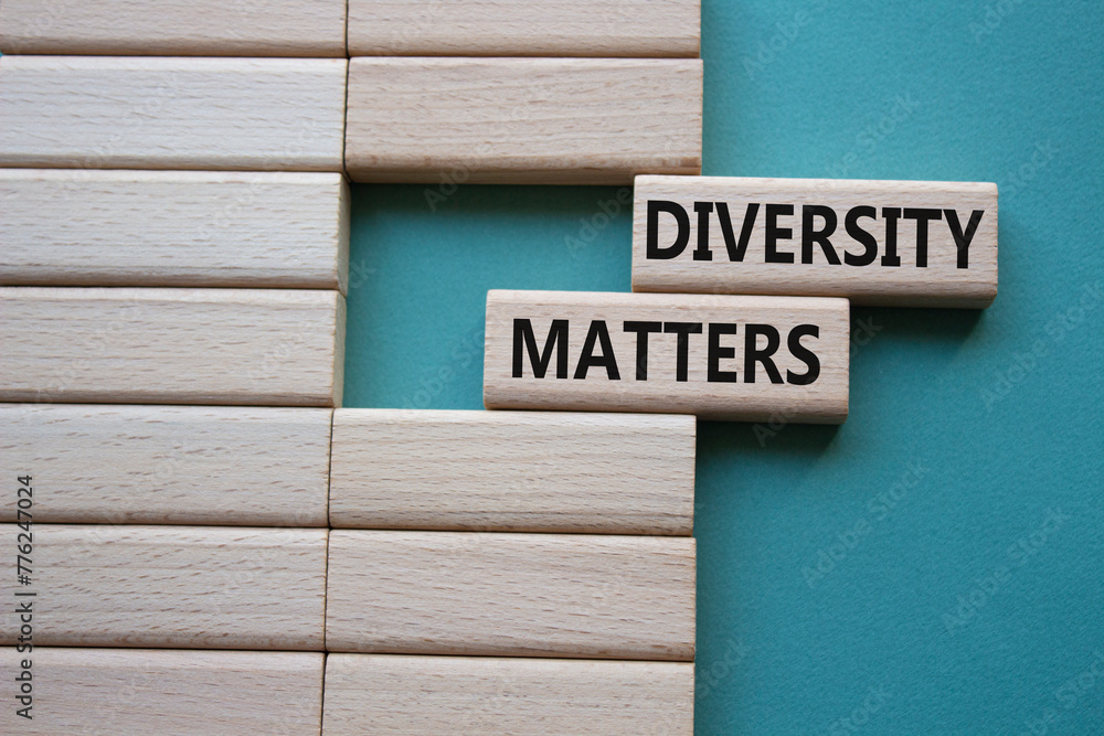 Diversity matters symbol. Wooden blocks with words Diversity matters. Beautiful grey green background. Business and Diversity matters concept. Copy space. Diversity matters symbol. Wooden blocks with words Diversity matters. Beautiful grey green background. Business and Diversity matters concept. Copy space.