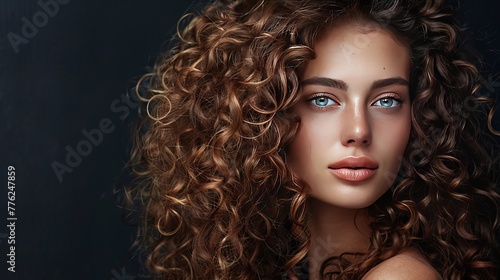 Enhance your beauty with a stunning portrait that captures your luscious, curly hair. Unleash the elegance and charm of your natural curls, letting them shine in a captivating display of beauty.