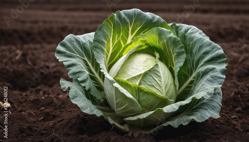 Scenic view of vibrant cabbage heads in a rustic farm setting, showcasing the charm of sustainable farming practices