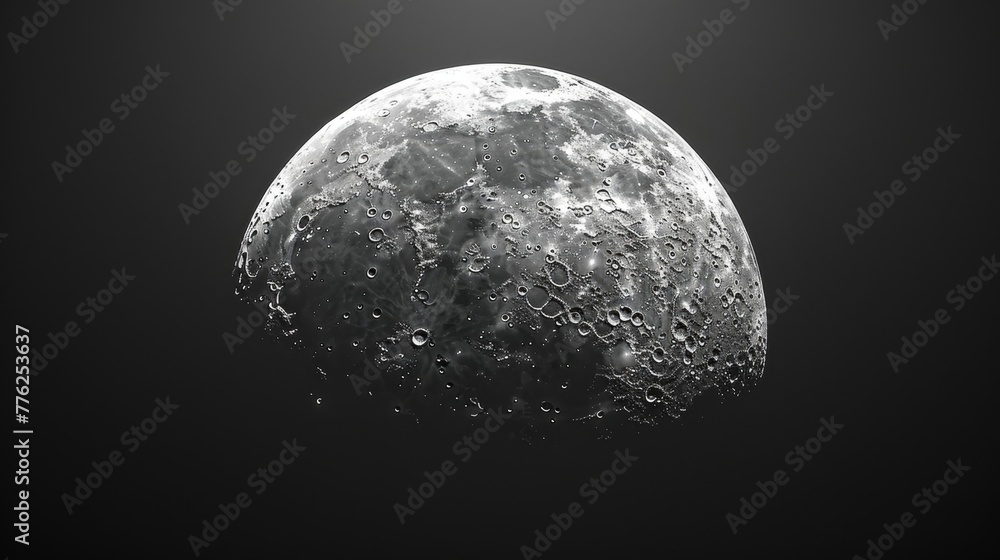 Moon Illuminating Dark Sky Moon Illuminating Dark Sky