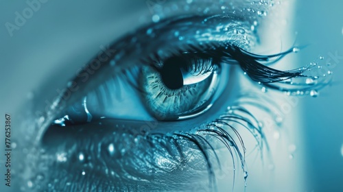 Close-Up of a Persons Blue Eye